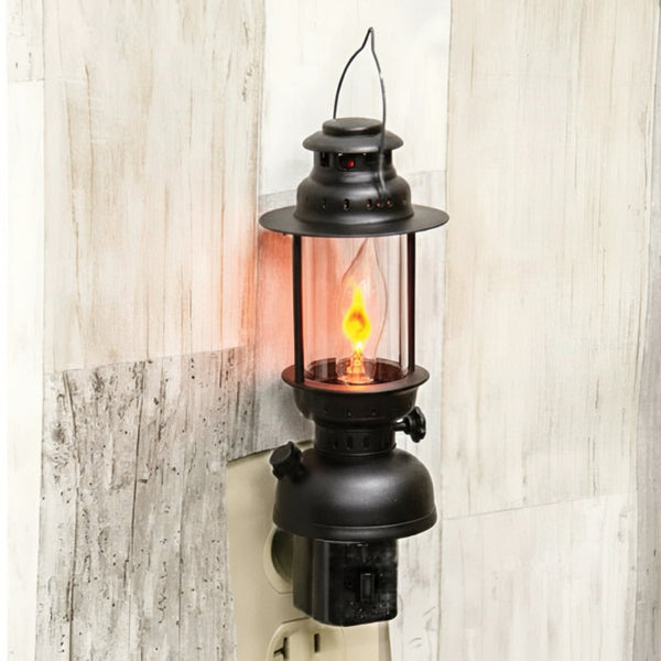 black lantern flicker bulb night light