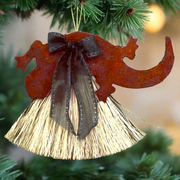 cowboy collectibles natural horse hair gecko christmas ornament