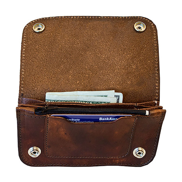 Men's Brown Leather Compact Wallet