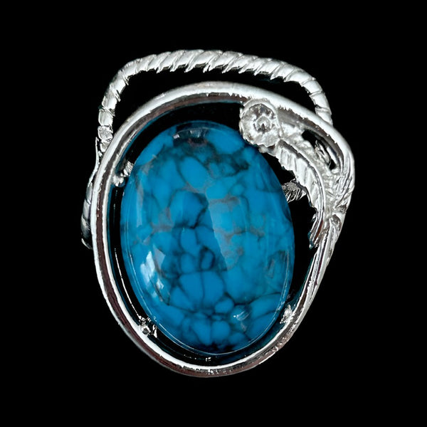 turquoise stone scarf slide