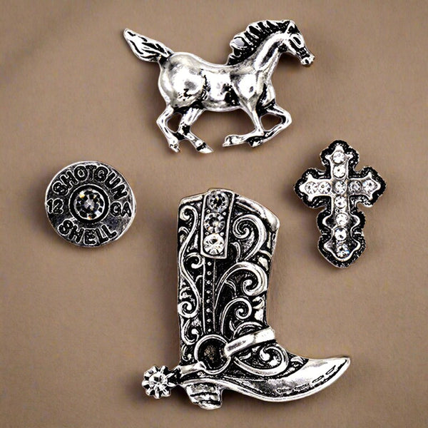 assorted cowboy tack pin set