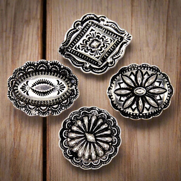 assorted conchos tack pin set