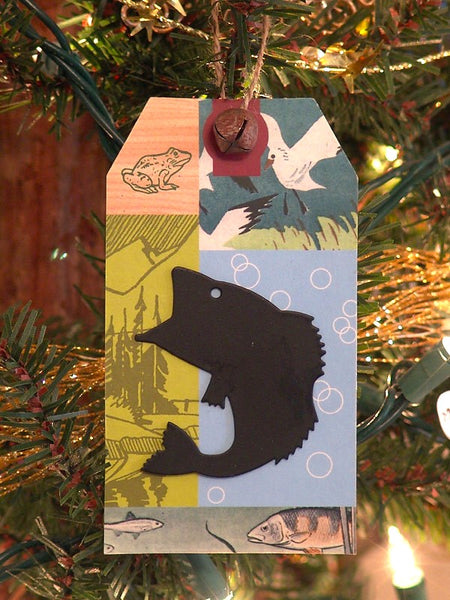 big mouth bass gift card christmas ornament