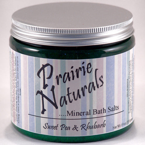 Prairie Soap Co. Sweet Pea Rhubarb Spa Mineral Bath Salts