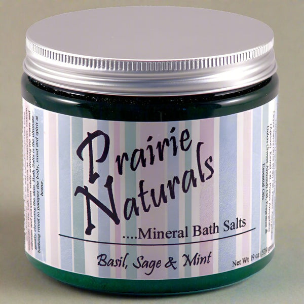 prairie soap co basil sage & mint spa mineral bath salts