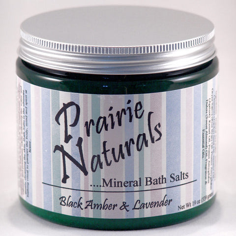 Prairie Soap Co. Black Amber & Lavender Spa Mineral Bath Salts