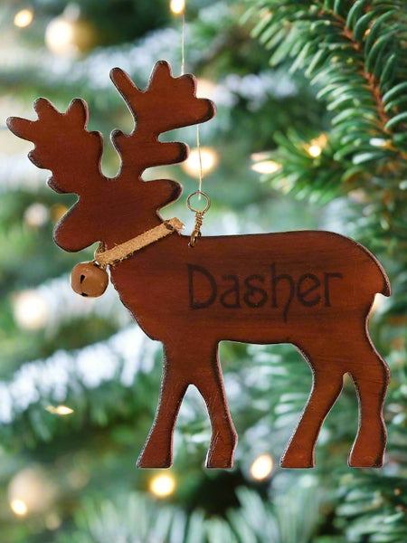 wooden reindeer christmas ornaments