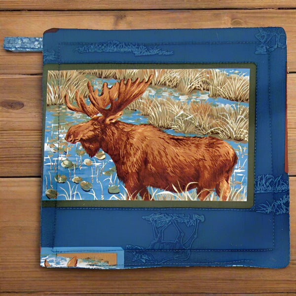 blue moose hot pad potholder