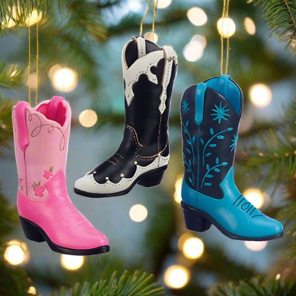 cowgirl boot christmas ornaments