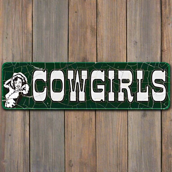 cowgirls ladies restroom sign
