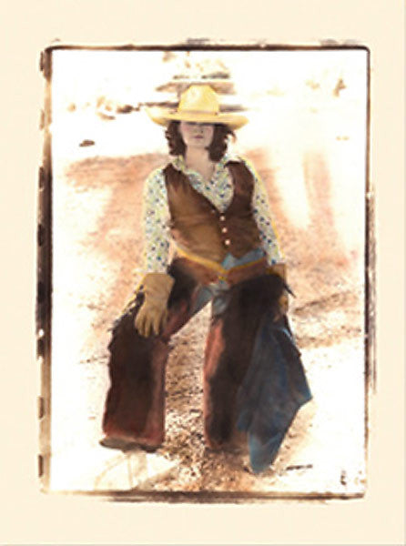 wild west country girl note cards