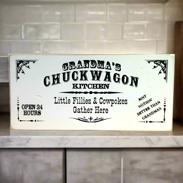 grandmas chuckwagon kitchen sign