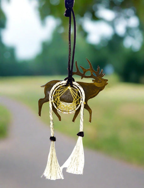 cowboy collectibles natural horse hair elk dream catcher