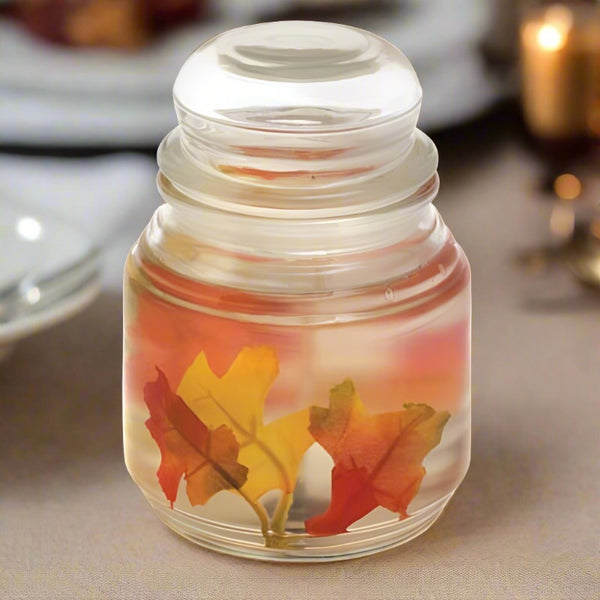 thanksgiving fall leaves fantasia gel candle