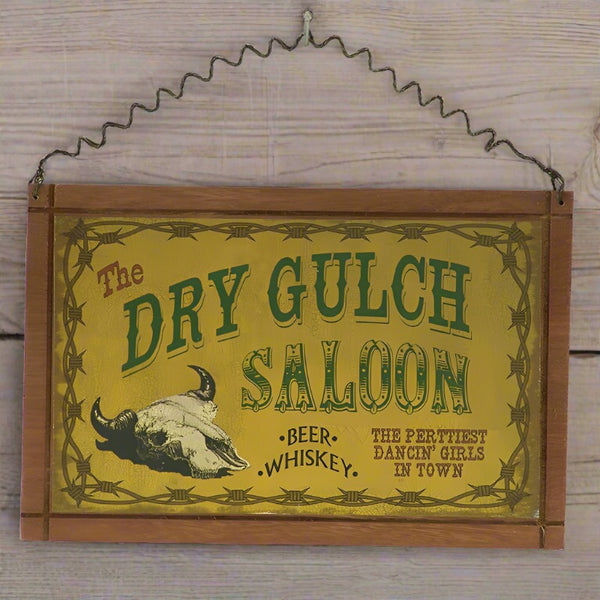 dry gulch saloon vintage advertising sign