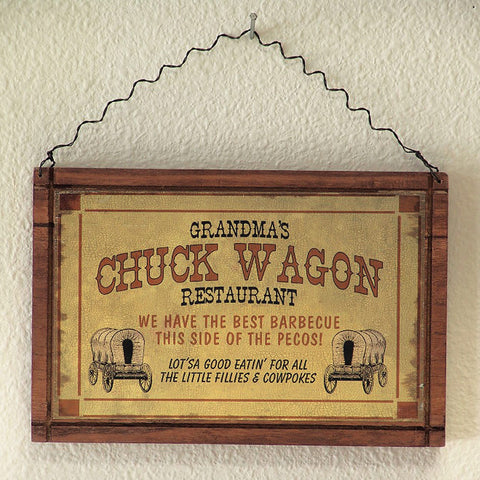 Grandma's Chuck Wagon Restaurant Vintage Sign