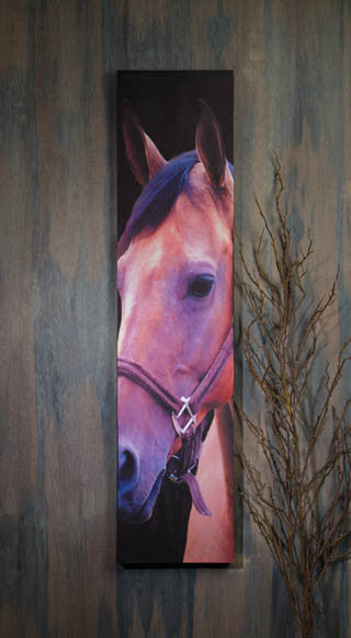 tall horse wrapped canvas print