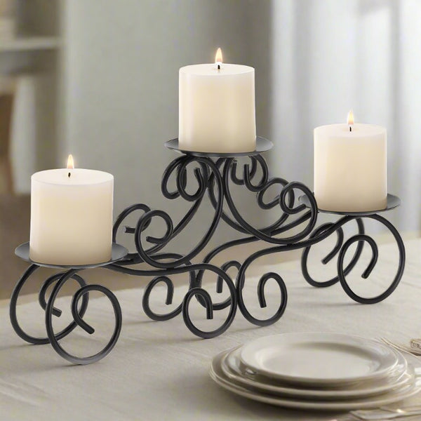 wrought iron candle centerpiece