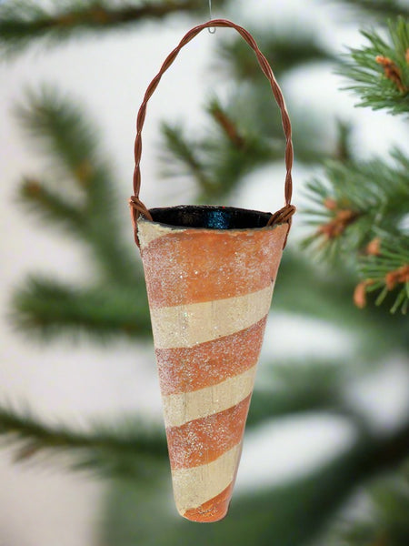 americana sugar cone christmas ornaments yellow
