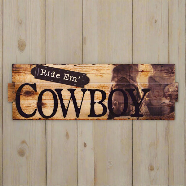 ride em cowboy sign