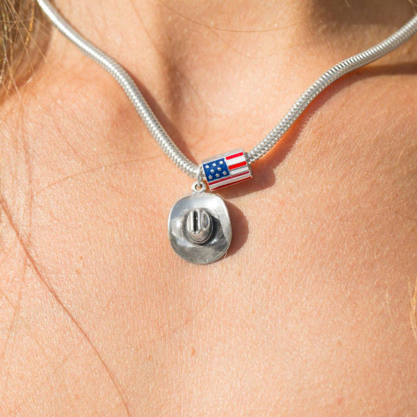 cowboy hat charm pendant