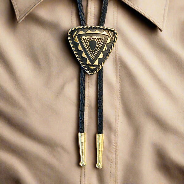 chevron triangle bolo tie
