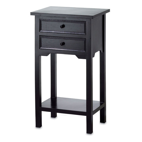 Black Two Drawer Side Table 36643 Buffalo Trader Online
