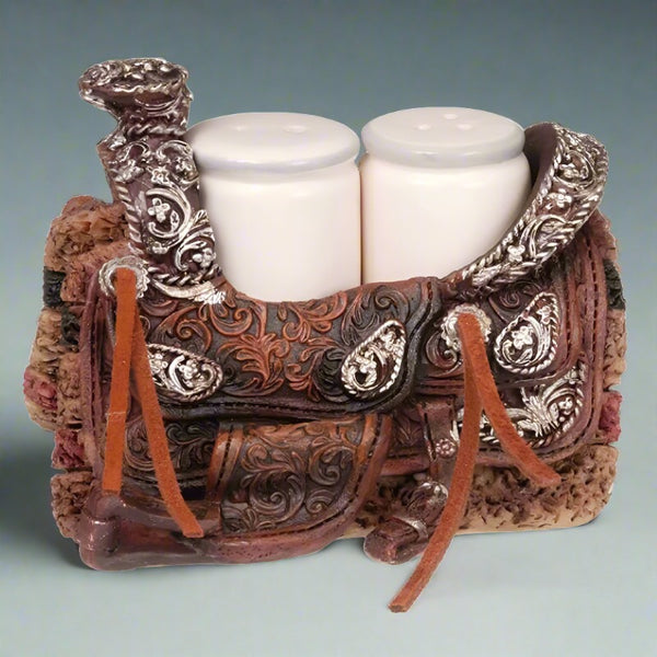 western saddle salt and pepper shakers