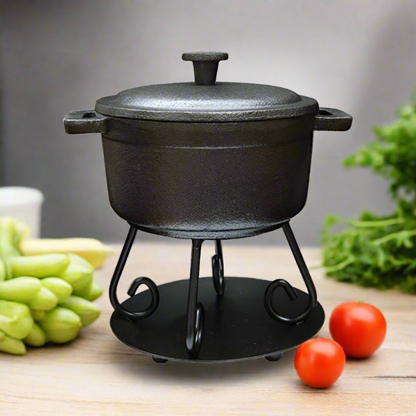 cast iron bean pot tart or oil warmer