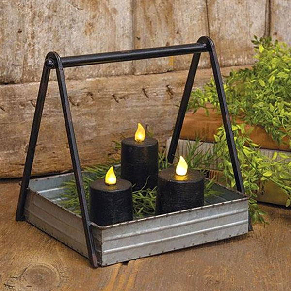 truss square tray with handle
