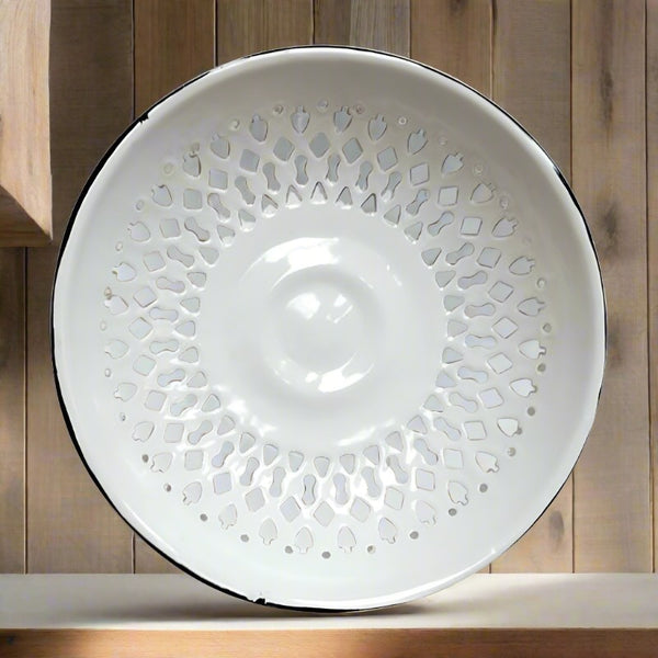 baked enamel bread basket