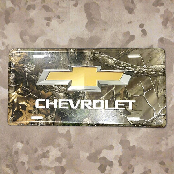 camouflage chevrolet vanity plate