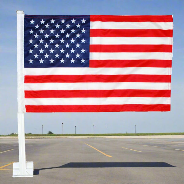 american stars and stripes car window flag 12x18