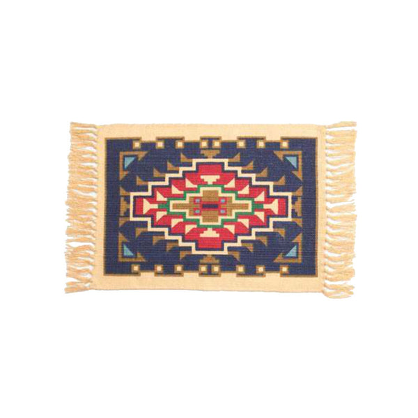 blue and red aztec stencil tapestry 789 placemat