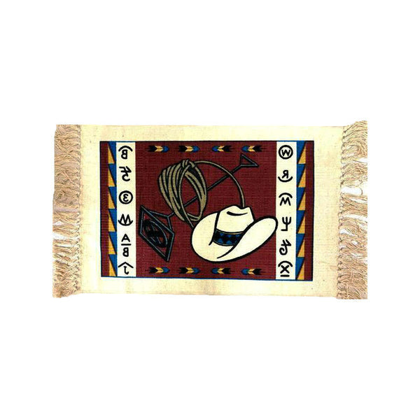 branded cowboy stencil tapestry placemat