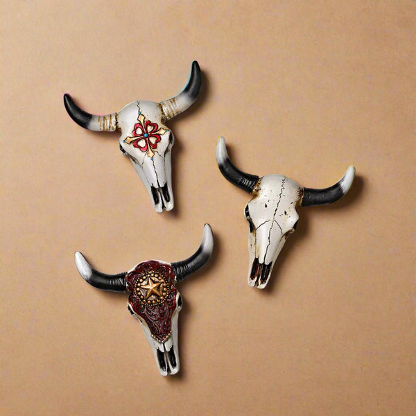 buffalo skull designer magnets