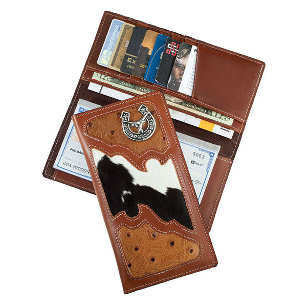 cagauma leather steer head rodeo wallet