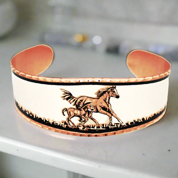 copper horse and colt bracelet