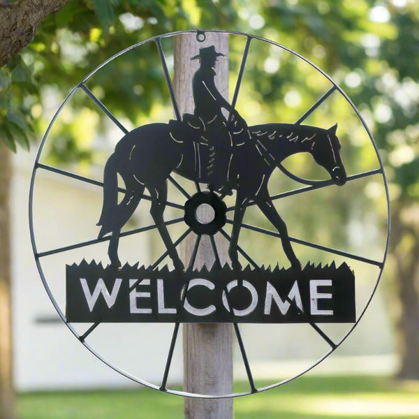 cowboy welcome sign