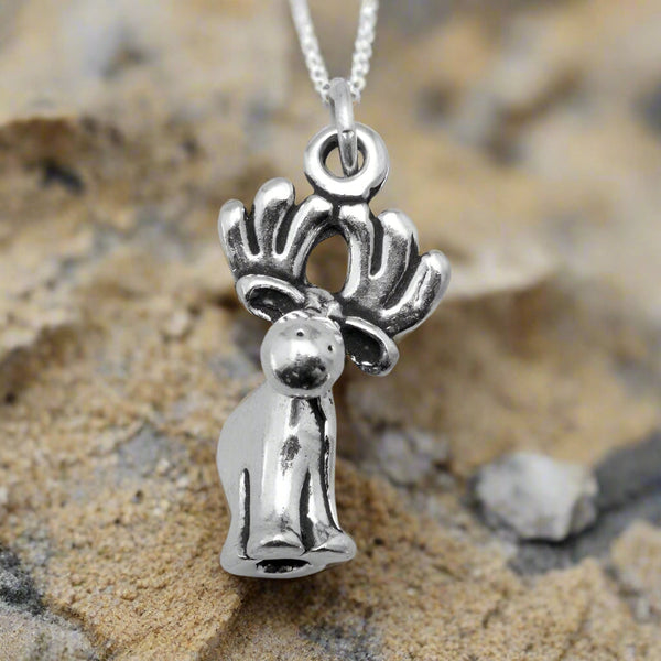 cute moose charm pendant