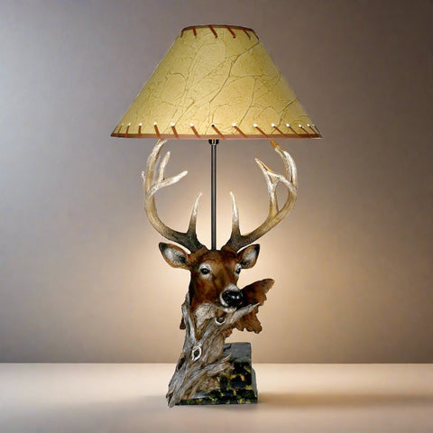 Deer Sculpture Table Lamp with Shade