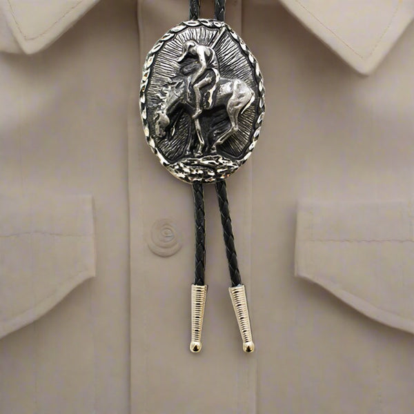end of the trail native american bolo tie