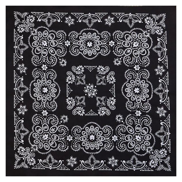 extra large black paisley bandanna