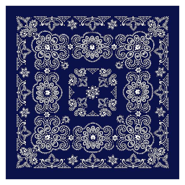 extra large navy paisley bandanna