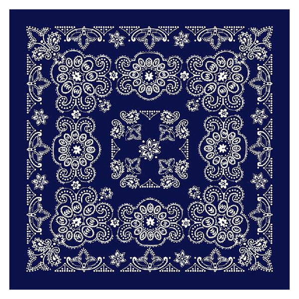 extra large navy paisley bandanna