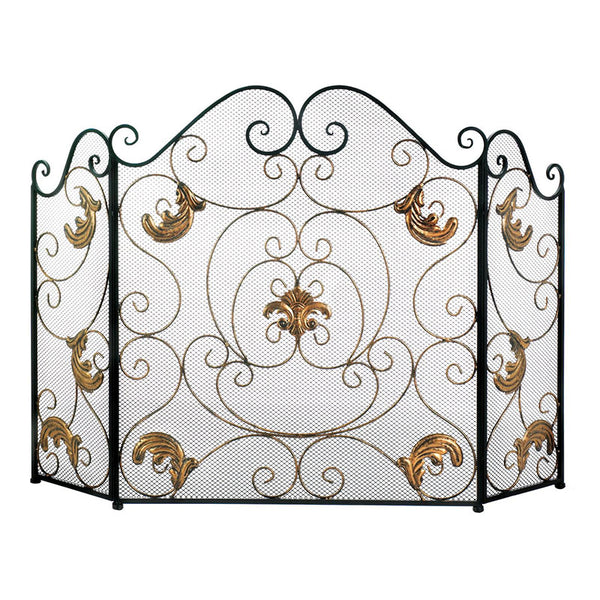 fleur de lis fireplace screen