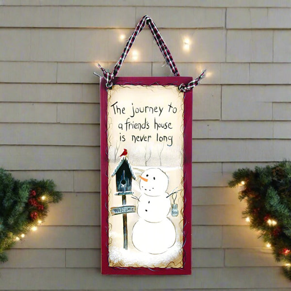 friendship snowman sign