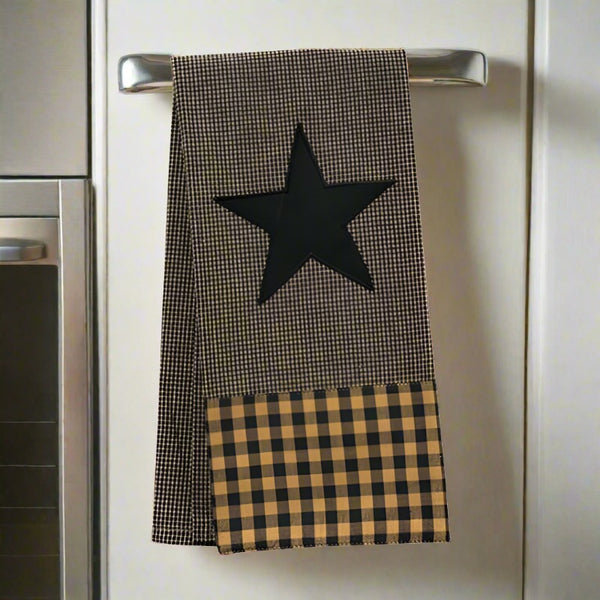 black star dish towel
