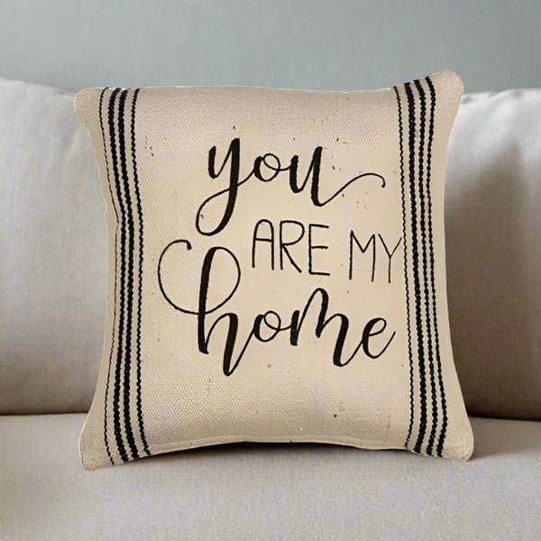 you are my home flour sack throw pillow