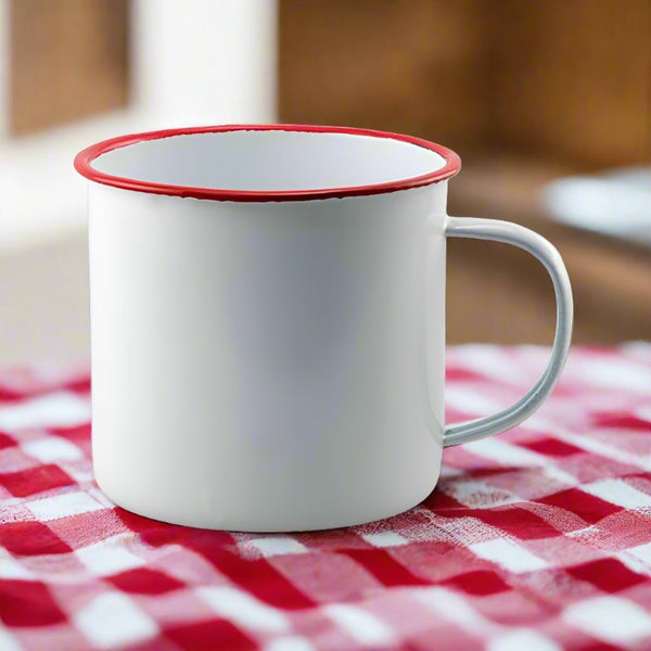 baked enamel soup mug